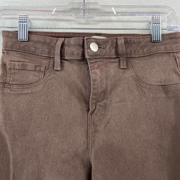 Luxury L’AGENCE boho preppy core Margot Skinny High Rise Cocoa Coated Jean Sz 26 - Picture 9 of 9